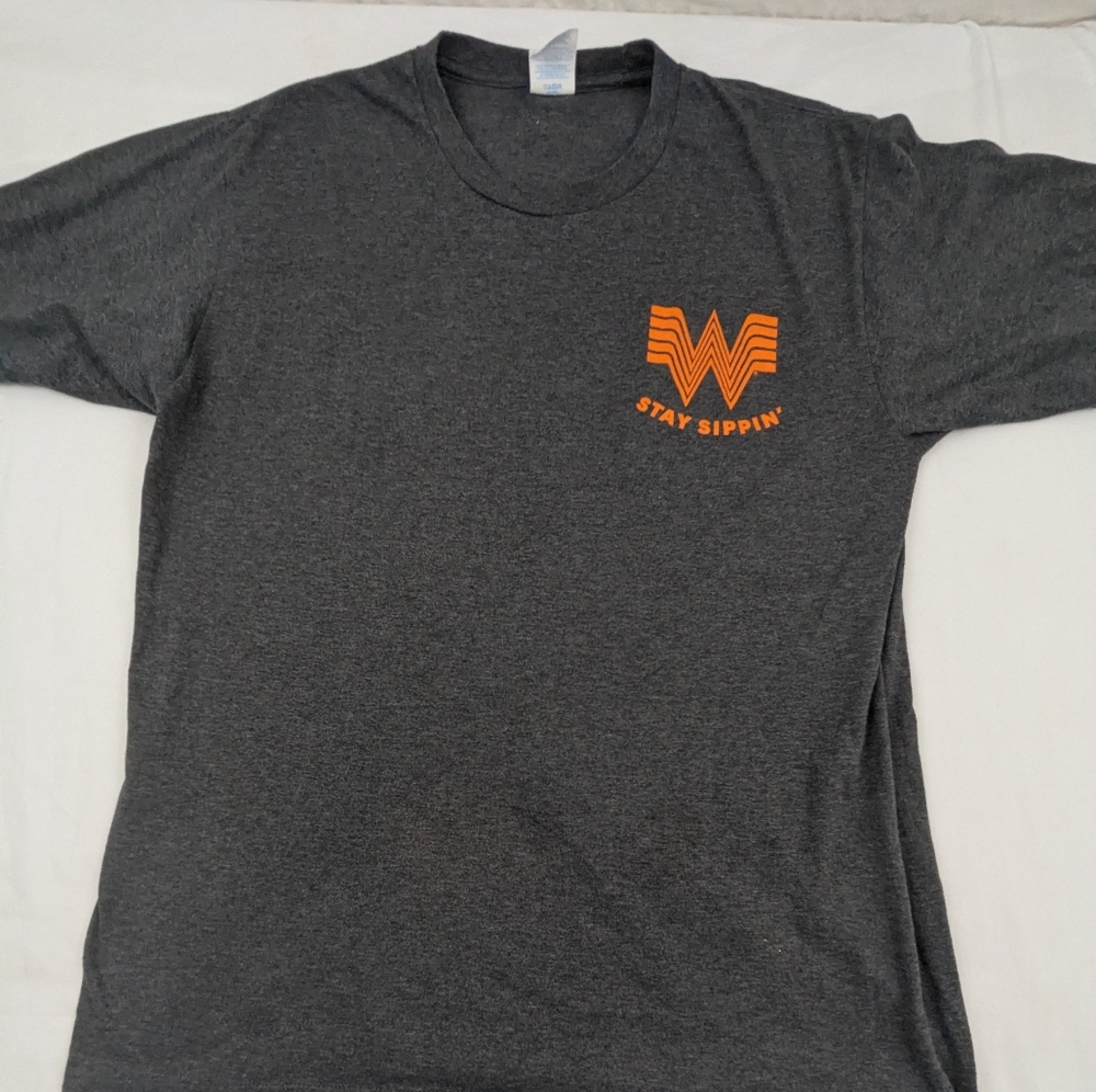 Whataburger Stay Sippin Grey Tee Size Large